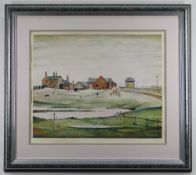 LAURENCE STEPHEN LOWRY R.A. (British, 1887-1976) offset lithograph - Landscape with Farm