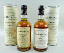 TWO EXPRESSIONS FROM THE BALVENIE DISTILLERY BANFFSHIRE SCOTLAND, comprising 1993 single malt scotch