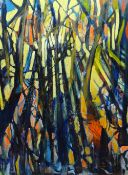 CHRIS MOON (British, b. 1977) oil and acrylic on canvas - 'Open', 2016, 200 x 150 cms Provenance: