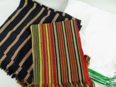 THREE YEMENI SHOULDER CLOTHS, from Beital al-Faqih, including a white cloth with green border,