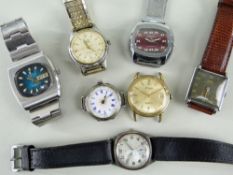 ASSORTED VINTAGE WRIST WATCHES, Alpha automatic calendar bracelet watch, Prefect Super Deluxe,