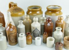 ASSORTED ANTIQUE & VINTAGE STONEWARE BOTTLES, including Shorts Ltd. flask, two T.Cook & Son (