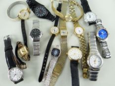 ASSORTED LADIES WRIST WATCHES, including Seiko bracelet watch with two tone dial, Vintage Avis
