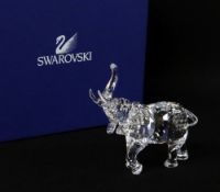 SWAROVSKI CRYSTAL 'AFRICAN WILDLIFE' ELEPHANT', in original box, 10cms high