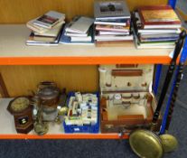 CHARITY LOT: assorted collectibles, including vintage pigskin vanity case with accessories,