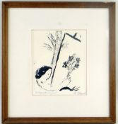 MARC CHAGALL (French / Russian, 1887-1985) lithograph - 'Bouquet With Hand' signed in pencil, 22 x