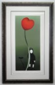 MACKENZIE THORPE (b. 1956) limited edition (238/295) screenprint - Holding Onto Love, signed, titled