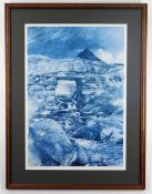 KEITH BOWEN limited edition (225/250) monocolour print - titled to margin 'Cnicht a phont droed dros