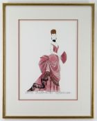 RICHARD HUDSON mixed media collage - Design for a LADY IV, 'ERMIONE', Glyndebourne 1995, signed,