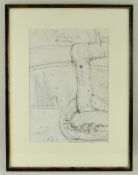 JOHN BELLANY (1942-2013) pencil - On a Bus to Calais, signed and inscribed, 
