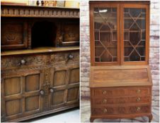 TO BENEFIT 'KIDNEY WALES': G.T. Rackstraw (Worcs) oak court cupboard, in the 17th Century style,
