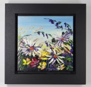 MAYA EVENTOV oil on canvas - Meadow Sunrise I, signed, with Whitewall Galleries COA, 30 x 30cms