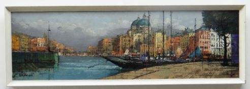 20TH CENTURY VENETIAN SCHOOL oil on board - colourful impasto study of Venice, circa 1960's,