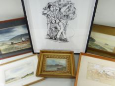 ASSORTED PICTURES, including Peter Nicholas ltd. ed. (56/150) print of Ivor Novello sculpture,