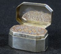 SILVER GEORGE III NUTMEG GRATER, London 1805, maker Thomas Phipps and Edward Robinson, monogram