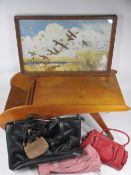 MID-CENTURY REMPLOY 'BOOK DONKEY', 37cms H, 78cms W, 38.5cms D. Also, framed print After Peter