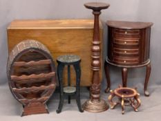 VINTAGE & REPRODUCTION FURNITURE PARCEL to include a twin-flap gateleg table, 76cms H, 90cms W,