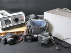 BRAUN NURNBERG PAXIMAT 2000 PROJECTOR, Pentax Asahi camera, Lumix F245 camera, ETC