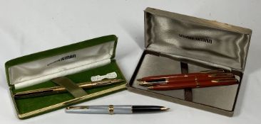 WATERMAN & SHEAFFER PEN COLLECTABLES, a mixed group to include a vintage cased CF 3 piece set in