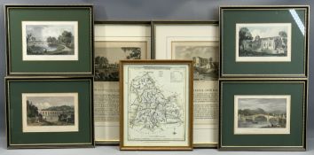 WELSH TOPOGRAPHICAL ENGRAVINGS, a parcel - 1. A small map of Brecknockshire published by Vernor Hood