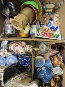 CHINA, AN ASSORTMENT to include Masons Mandalay lamp, Wedgwood, Burslem Midwinter, Wade, ETC (3