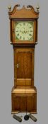 ROBERT WILLIAMS CIRCA 1840 OAK LONGCASE CLOCK, signed 14in square dial with painted spandrels set