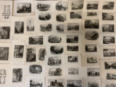 ENGRAVINGS, 67 miscellaneous of English views, early 19th century, unframed