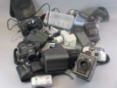 BROWNIE & LATER OLYMPUS, PENTAX CAMERAS, Cannon CP400 compact printer, Chinon waterproof field