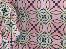 TRADITIONAL WELSH WOOLLEN BLANKET - ground green, 229 x 154cms