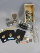 SINGER SEWING MACHINE BUTTONHOLE ATTACHMENT, silver eggcup dated 1917 for 'HMS Marlborough Fancy