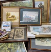 L S LOWRY print and a good assortment of other vintage prints and paintings