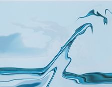 PAULINE THOMAS digitally painted image - entitled 'Oceanus 5', 48 x 58cms, glazed and framed in dark