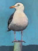 CARYS EVANS mixed media - entitled 'Looking for Chips', 20 x 15cms