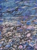 DAVID VIBERT ink and watercolour - entitled 'Langland Bay', 78 x 66cms, framed and mounted/glazed in