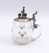 Jugendstil-Glaskrug Um