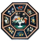 Pietra-Dura-Tischplatte 19./20.