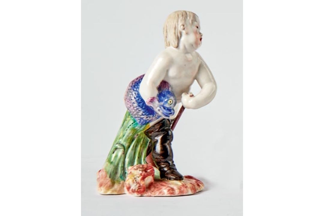 Putto als Fischer bzw. Neptun