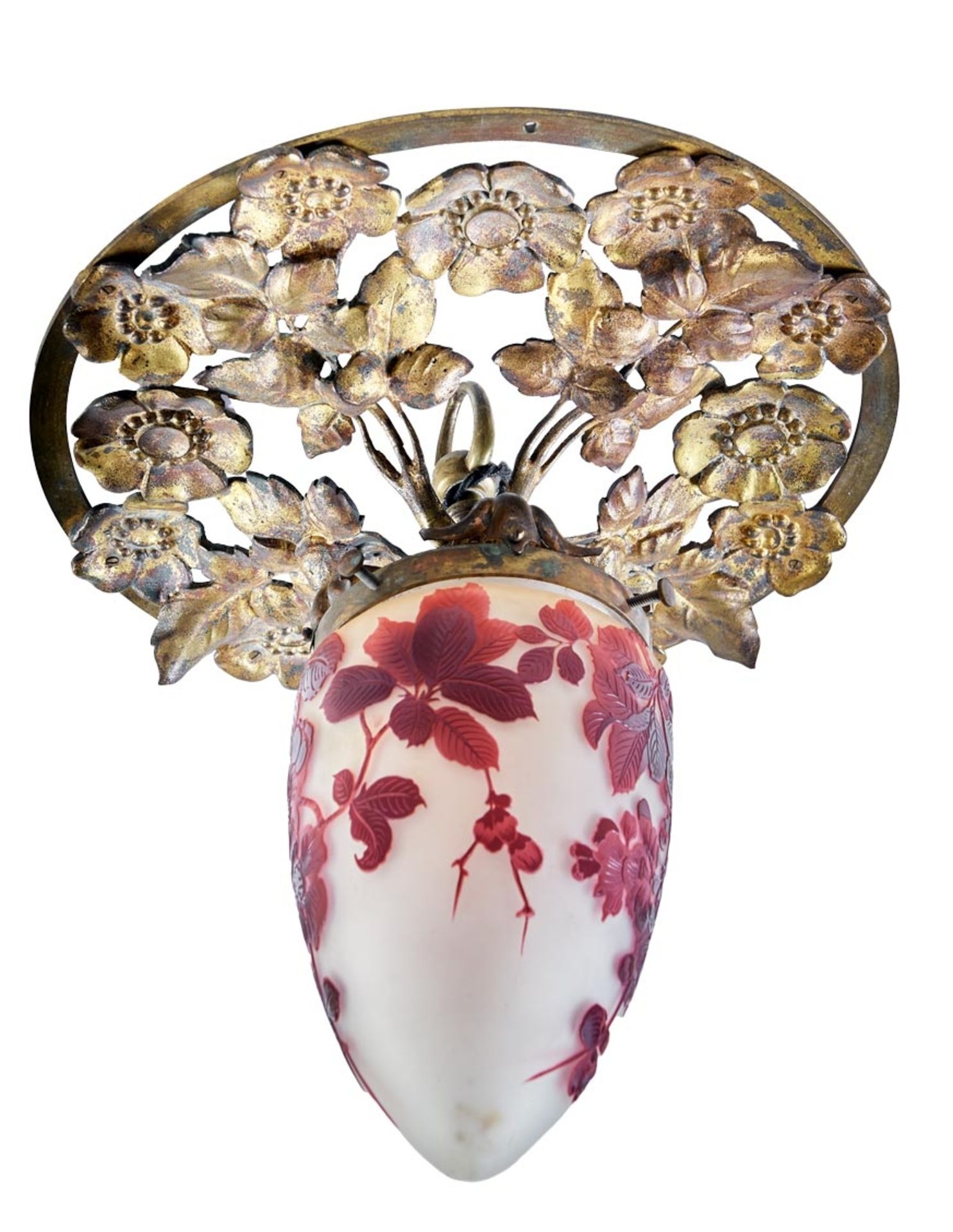 Jugendstil-Deckenlampe Emile Gallé,