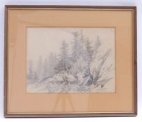 Waldlandschaft mit Felsen 19.