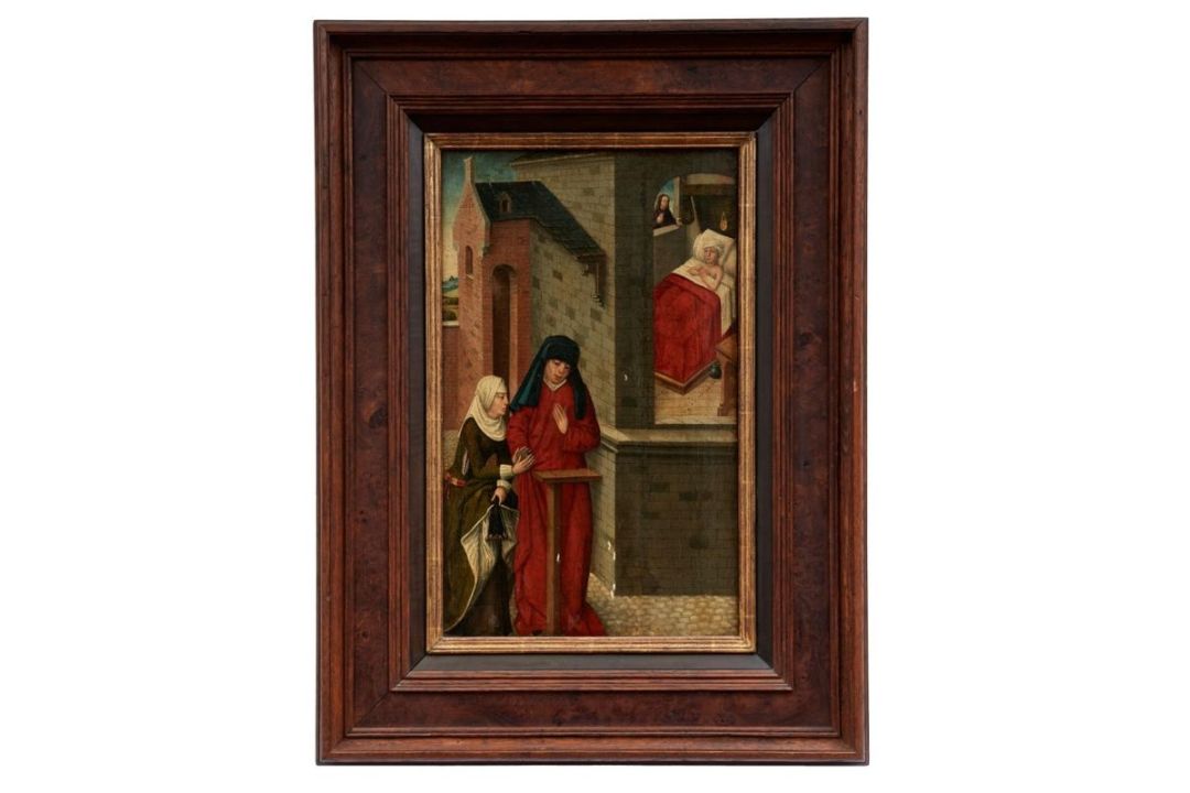 Gotisches Tafelbild mit Heilungswunder Jesu