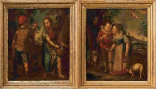 Pendants mit Jahreszeiten-Allegorien