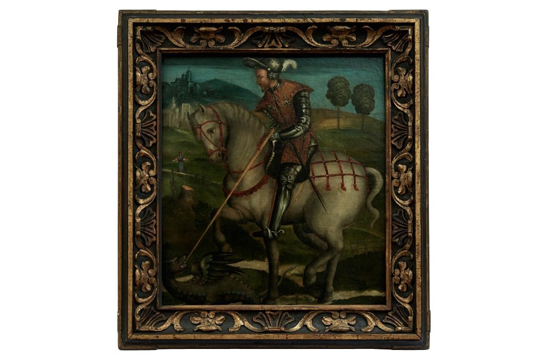 Der heilige Georg im Kampf mit dem Drachen
