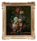 Stillleben mit Blumen und Insekten