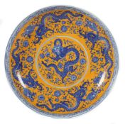 Drachenteller China, nztl., Porzellan,