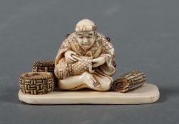 Korbmacher-Netsuke Japan, 1. Hälfte