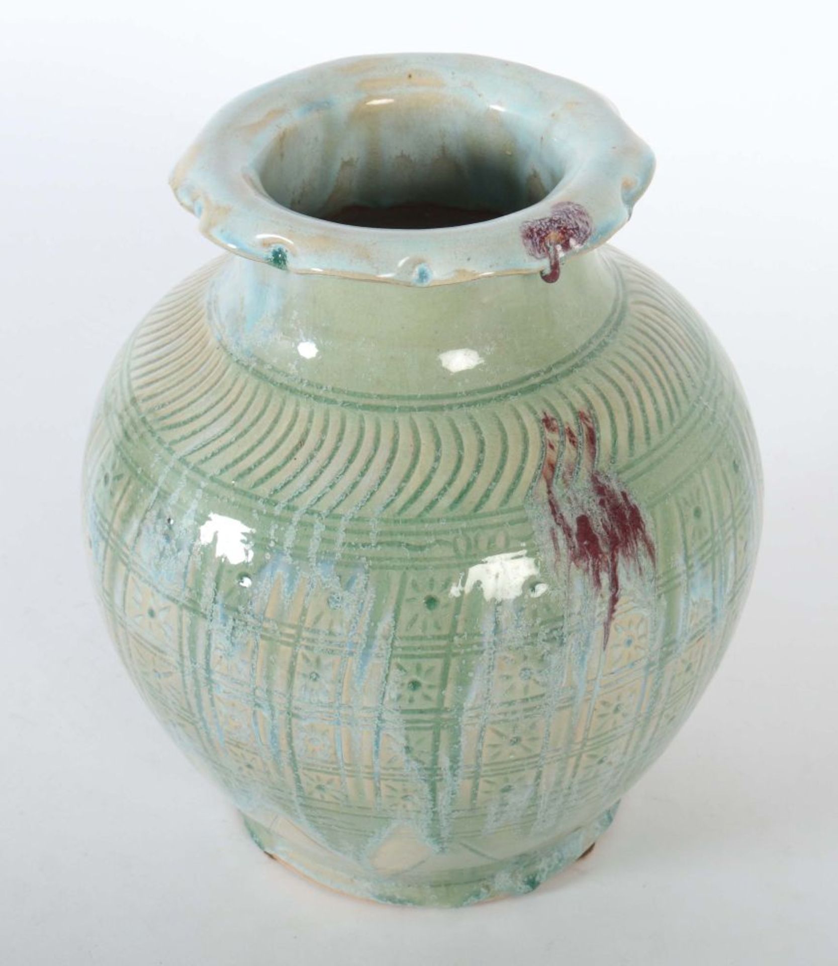 Keramikvase wohl China, 20. Jh., - Bild 3 aus 3