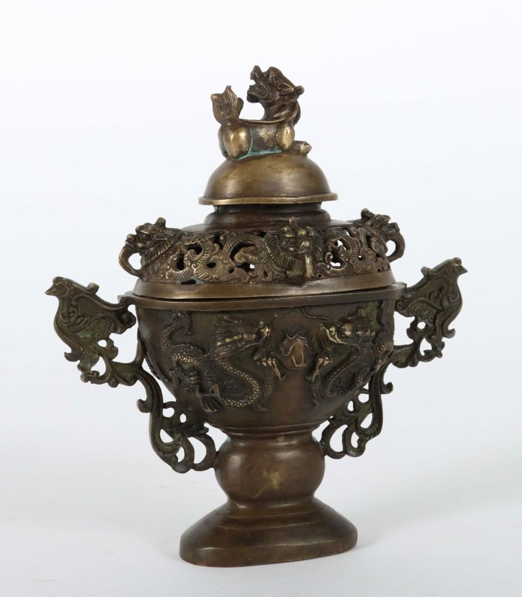 Räuchergefäß China, 20. Jh., Bronze, - Bild 2 aus 4