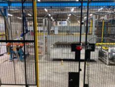 Universal Blower PAC System w/ Schmalz Tub Lifter, Roller Power Conveyor, B-Line Unit, Guarding