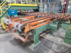 Powered Roller Conveyor with Band Conveyor Transfer