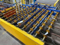 Power Roller Conveyor w Belt 102” wide x 103” Long
